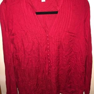 Forever 21, Red long sleeve shirt, Adult SMALL